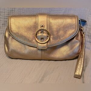 Coach Rose Gold Clutch Wristlet